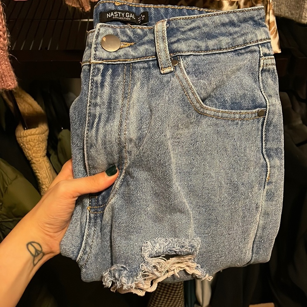 Distressed Mom Jeans